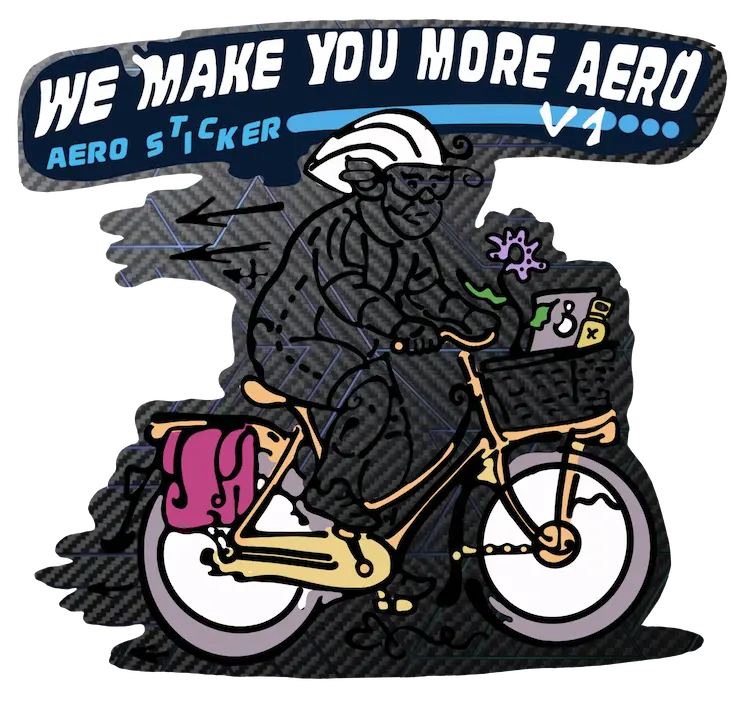 Tier 2: Field Prototype — raw vector layout superimposing an aerodynamic tuck onto a front-basket commuter bicycle