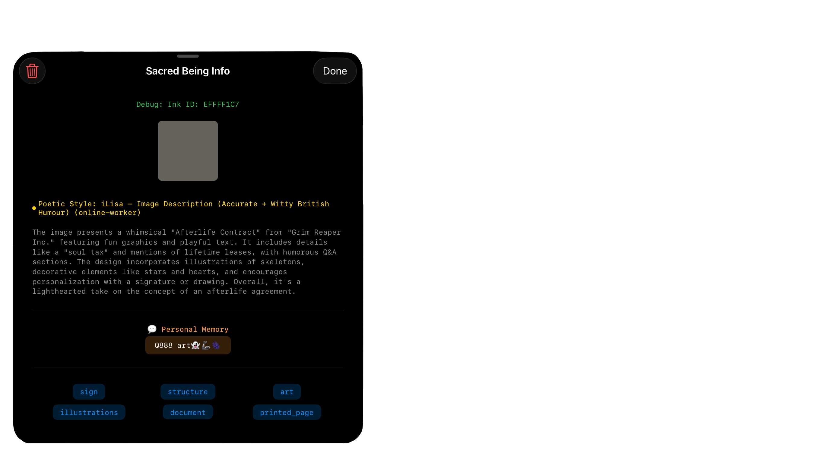 Digital Ink memory (base)